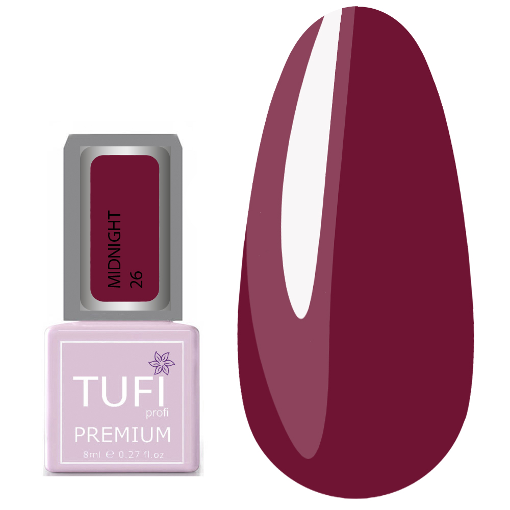 Гель-лак TUFI profi MIDNIGHT 26 Гранатовая роза 8 мл (0121264)