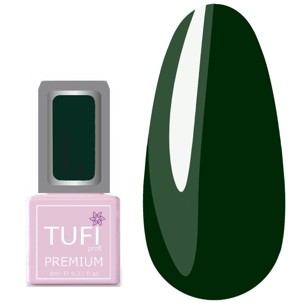 Гель-лак TUFI profi EMERALD 34 Ведьмин глаз 8 мл (0121288)