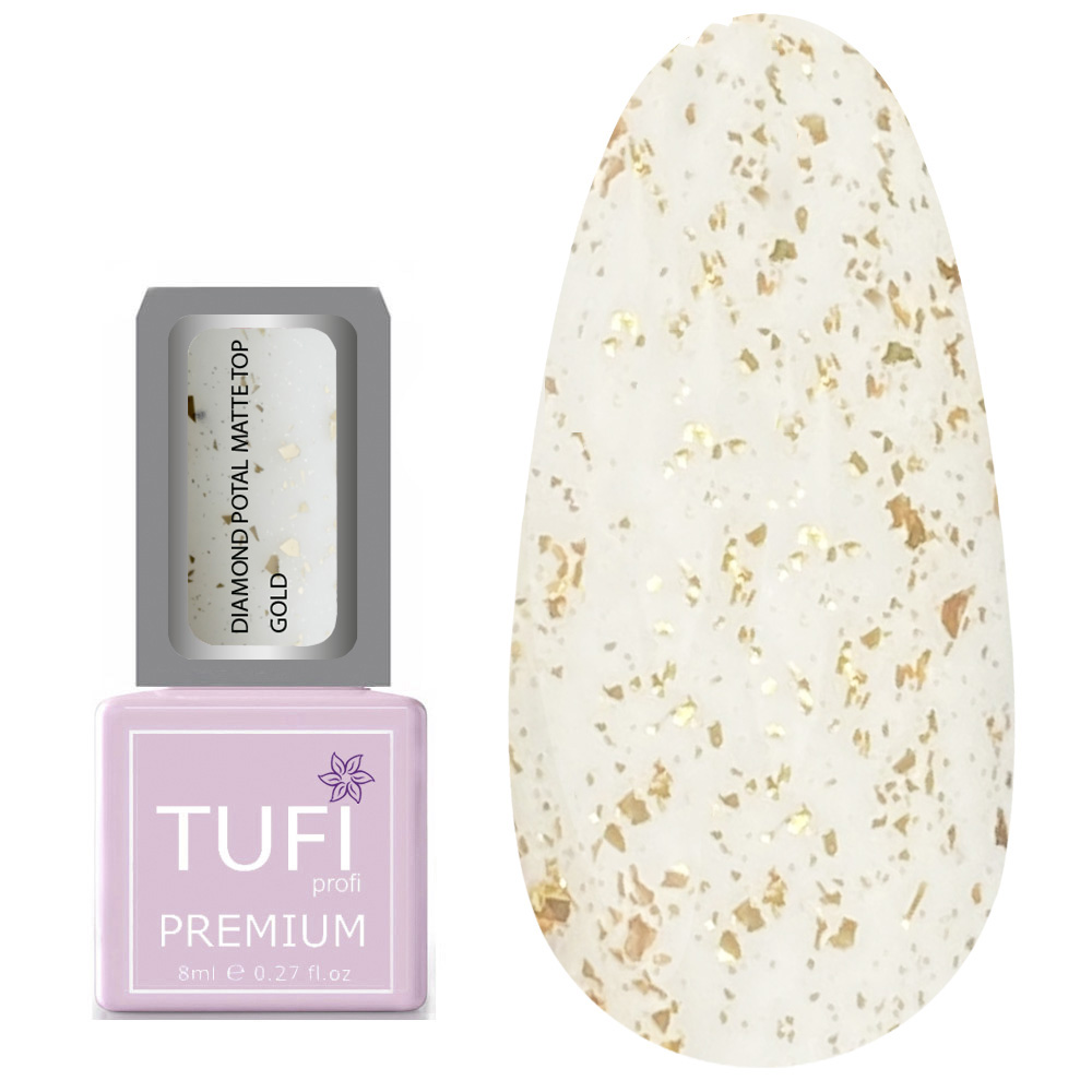 Топ TUFI profi DIAMOND POTAL MATTE TOP Золото 8 мл (0125769)