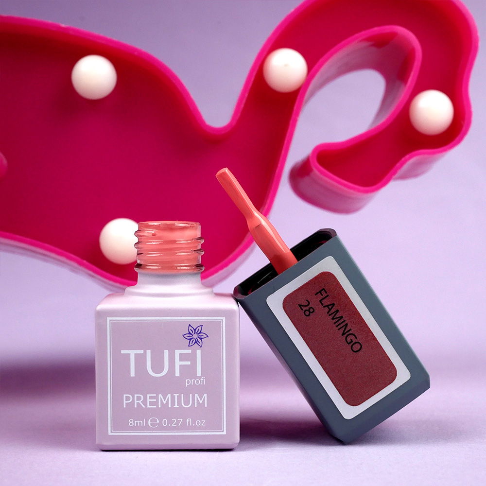 Гель-лак TUFI profi FLAMINGO 28 Персиковый смузи 8 мл (0132496)