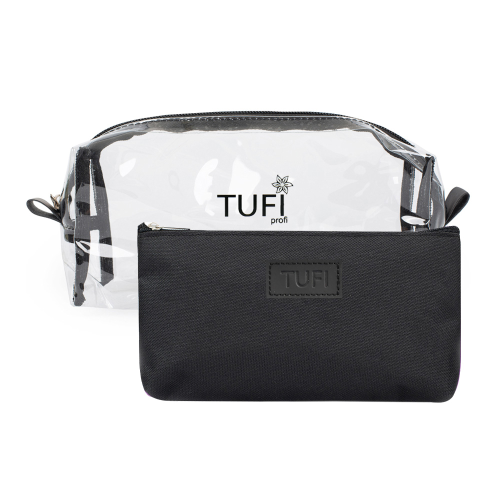 Набір косметичок TUFI profi PREMIUM прозора та чорна (0133408)