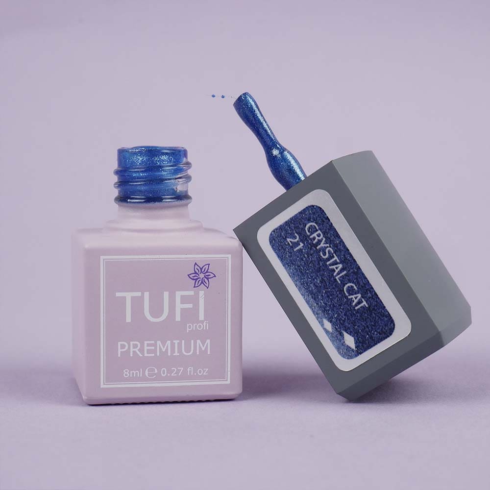 Гель-лак TUFI profi CRYSTAL CAT 21 Ціан 8 мл (0173912)