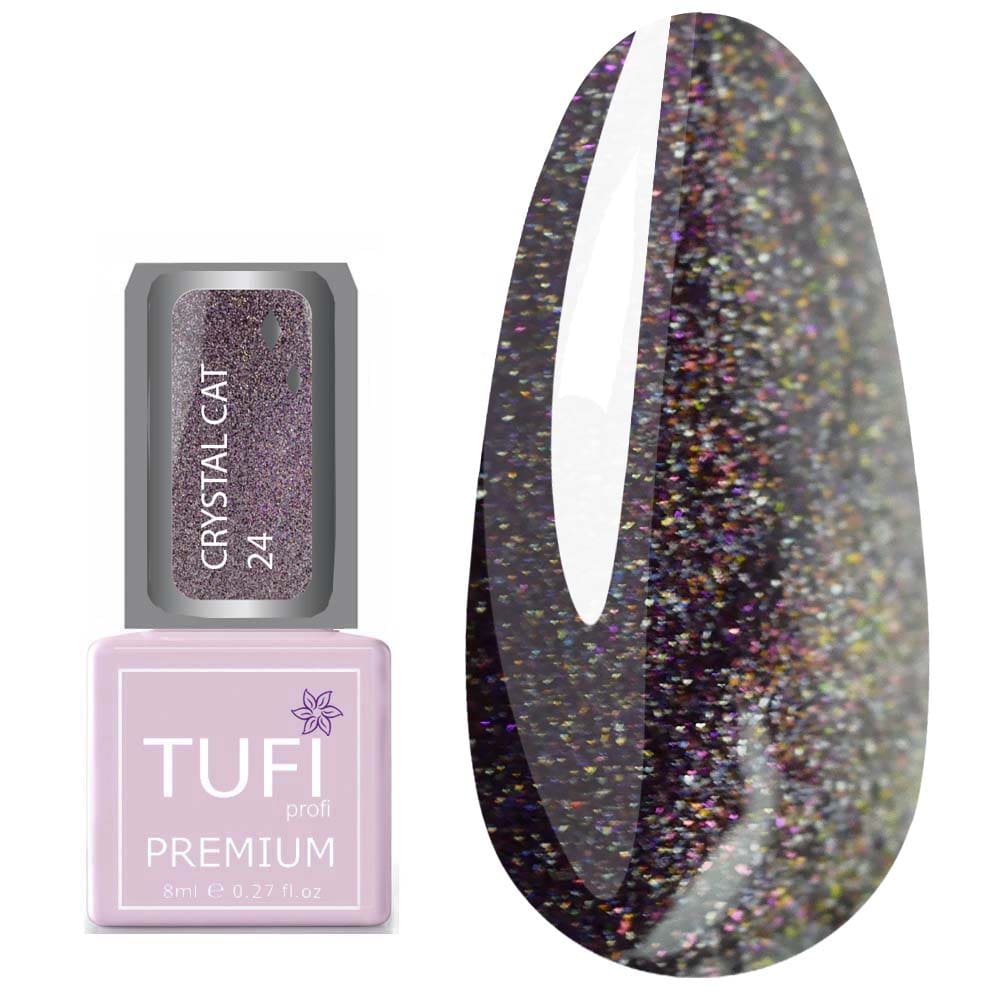 Гель-лак TUFI profi CRYSTAL CAT 24 Гранатовий голографік 8 мл (0173917)