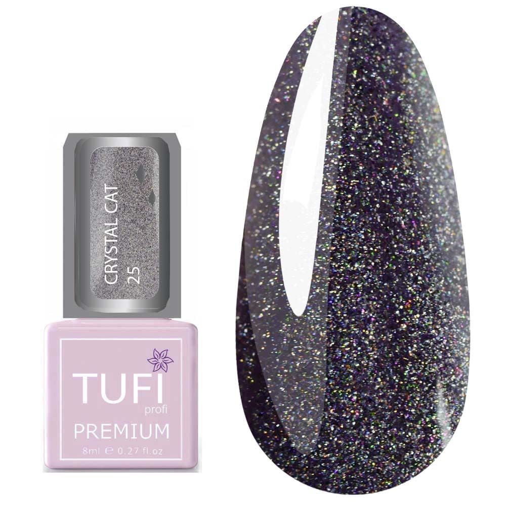 Гель-лак TUFI profi CRYSTAL CAT 25 Аметрин голографик 8 мл (0173918)