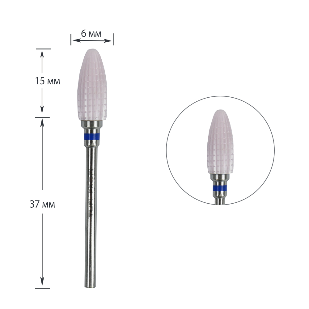 Cutter for manicure TUFI profi PREMIUM ceramic corn 610362REV reversible blue notch