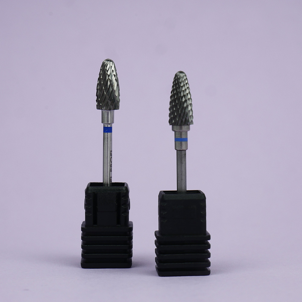Cutter for manicure TUFI profi PREMIUM carbide cone hemispherical end 194 190 040 blue cut