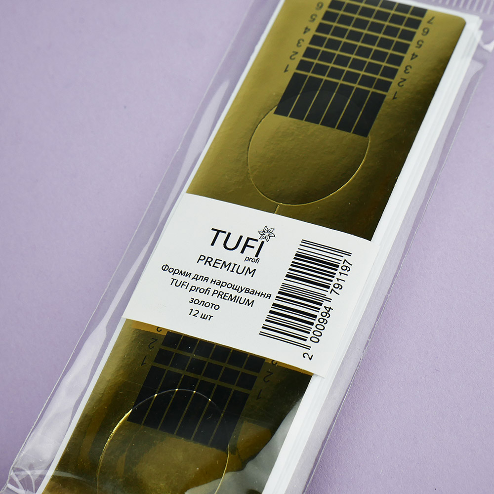 Формы для наращивания TUFI profi Золото 12 шт (0201899)