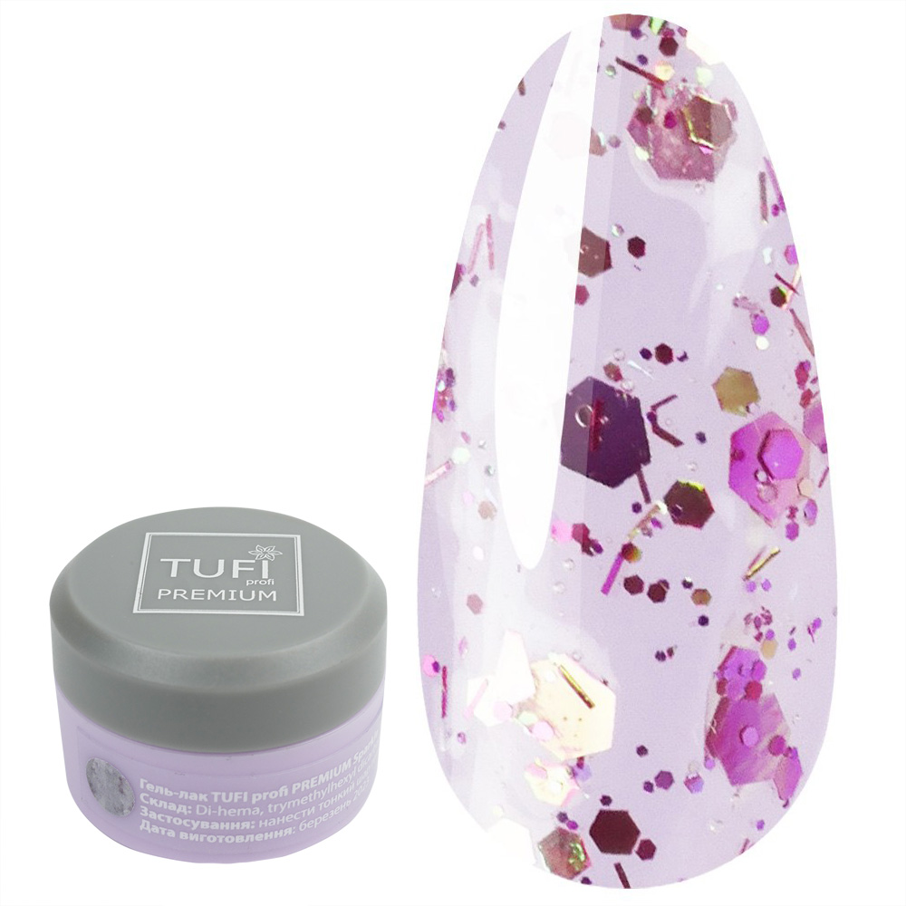 Гель-лак TUFI profi SPARKLE 01 Розовый бриллиант 5 мл (0243528)