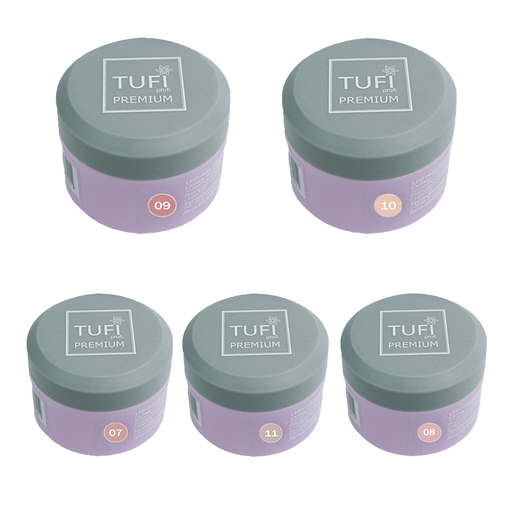 Набір UV гелів для нарощування TUFI profi PREMIUM