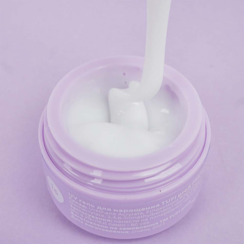 Гель для наращивания TUFI profi BUILDER GEL 16 White 15 г (0283887)