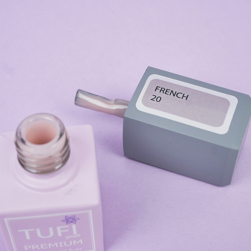 Gel polish TUFI profi PREMIUM French 20 powder 8ml (0283792)