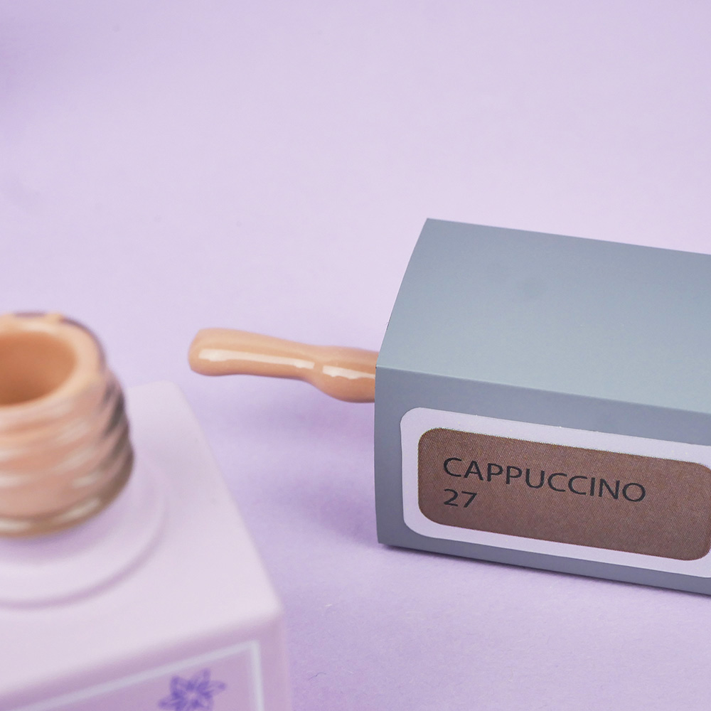 Гель-лак TUFI profi CAPPUCCINO 27 Персиковий пух з глітером 8 мл (0283798)