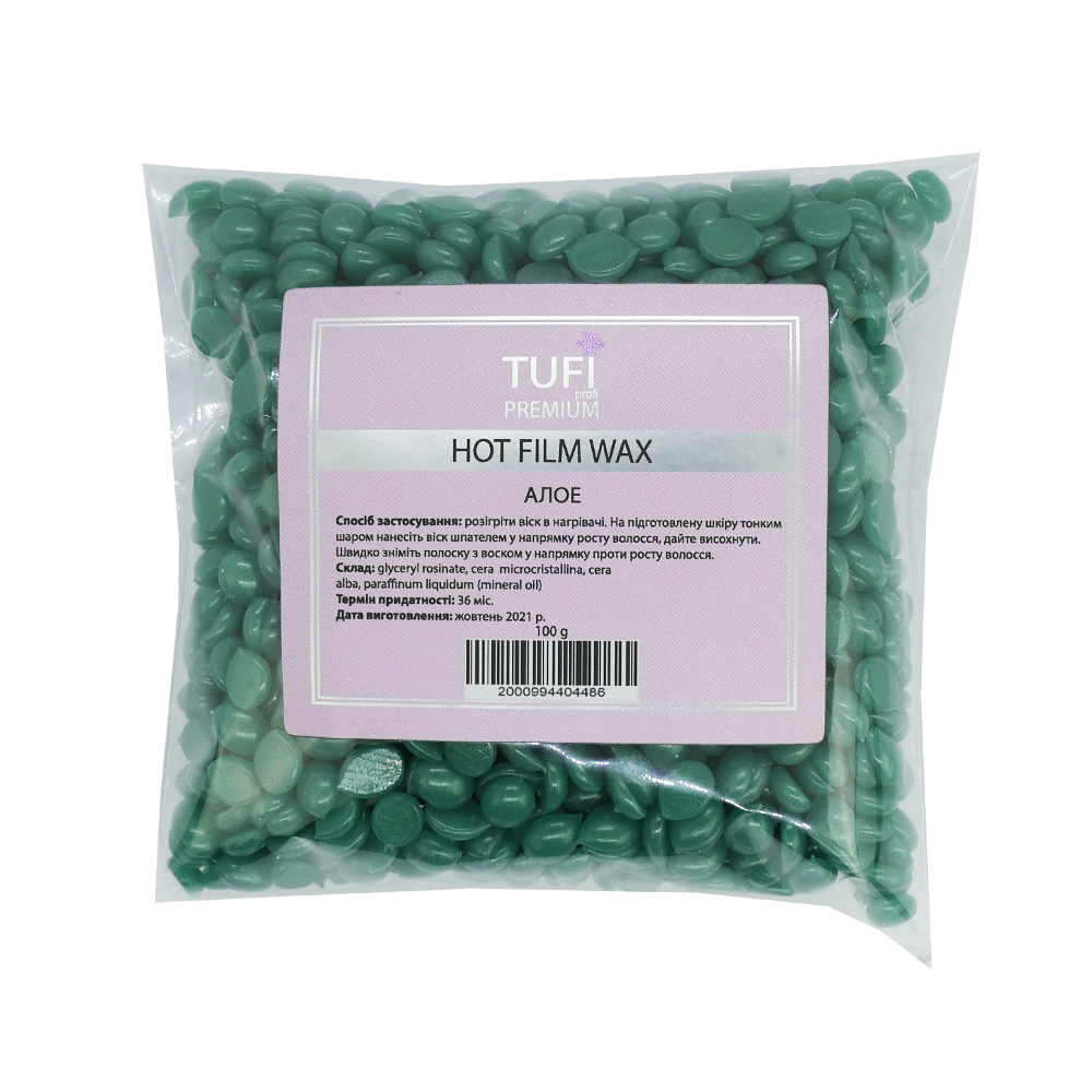 Горячий полимерный воск в гранулах TUFI profi Алоэ 100 г (0105204)