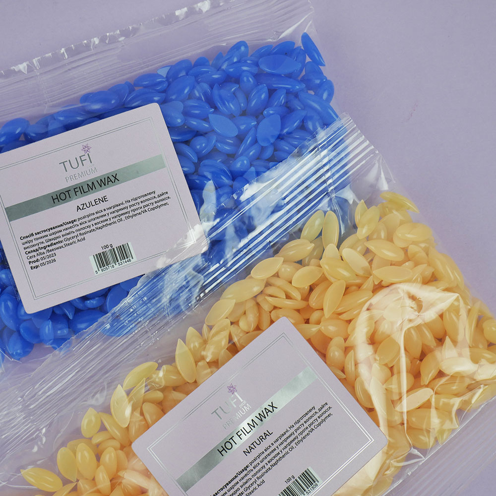 Hot polymeric wax in granules TUFI profi PREMIUM azulene 100 g