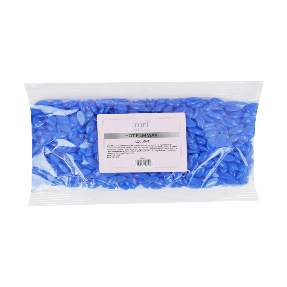 Hot polymeric wax in granules TUFI profi PREMIUM azulene 100 g