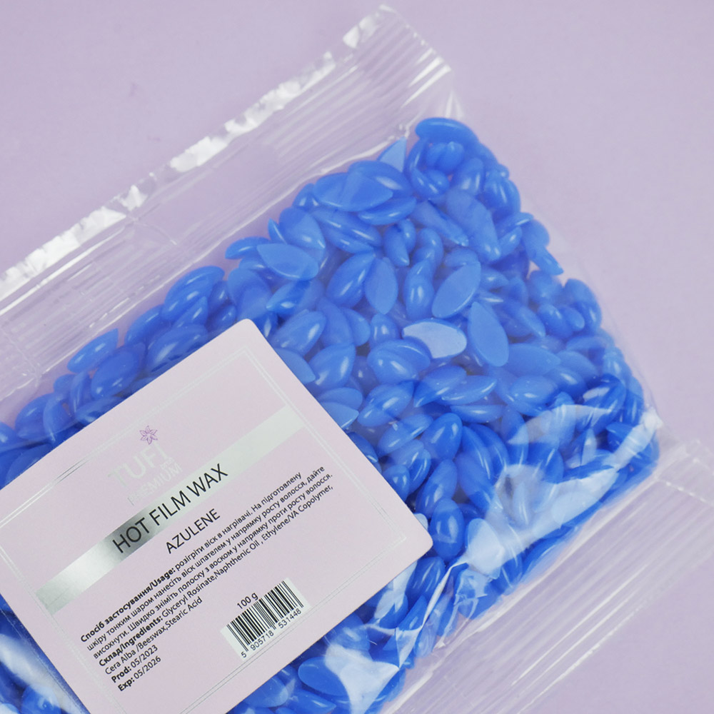 Hot polymeric wax in granules TUFI profi PREMIUM azulene 100 g