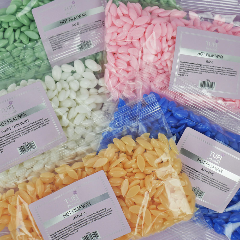 Hot polymeric wax in granules TUFI profi PREMIUM azulene 100 g