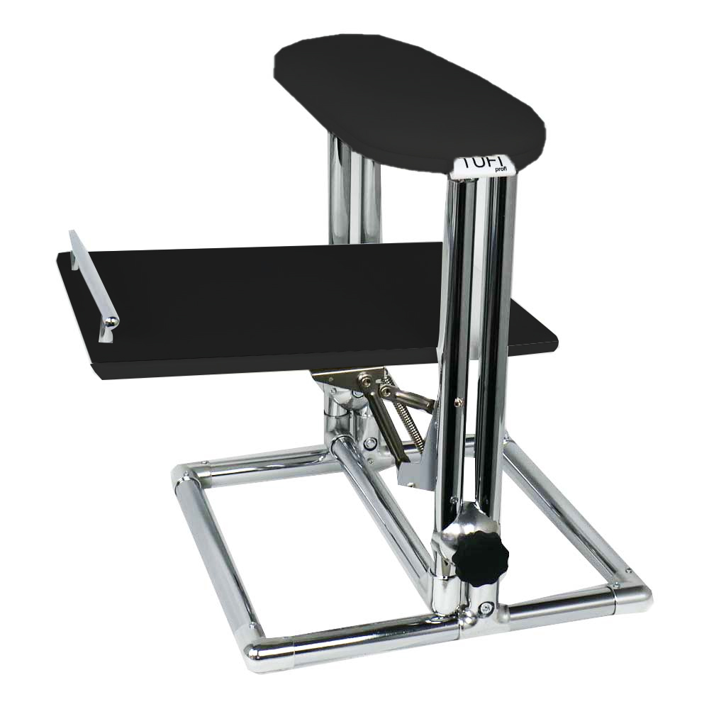 Pedicure stand TUFI profi PREMIUM with shelf black (0295250)