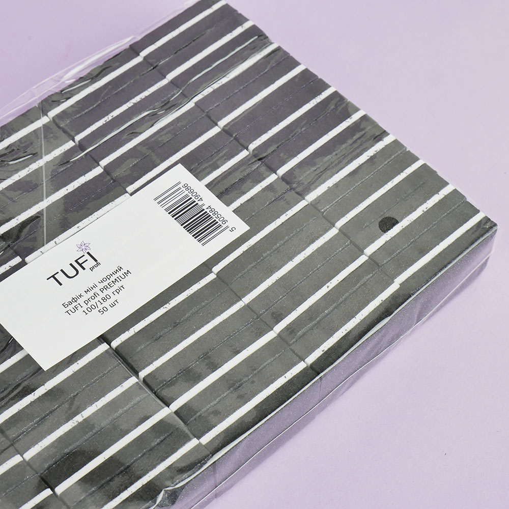 Бафик TUFI profi Мини Чёрный 100/180 грит 50 шт (0300683)