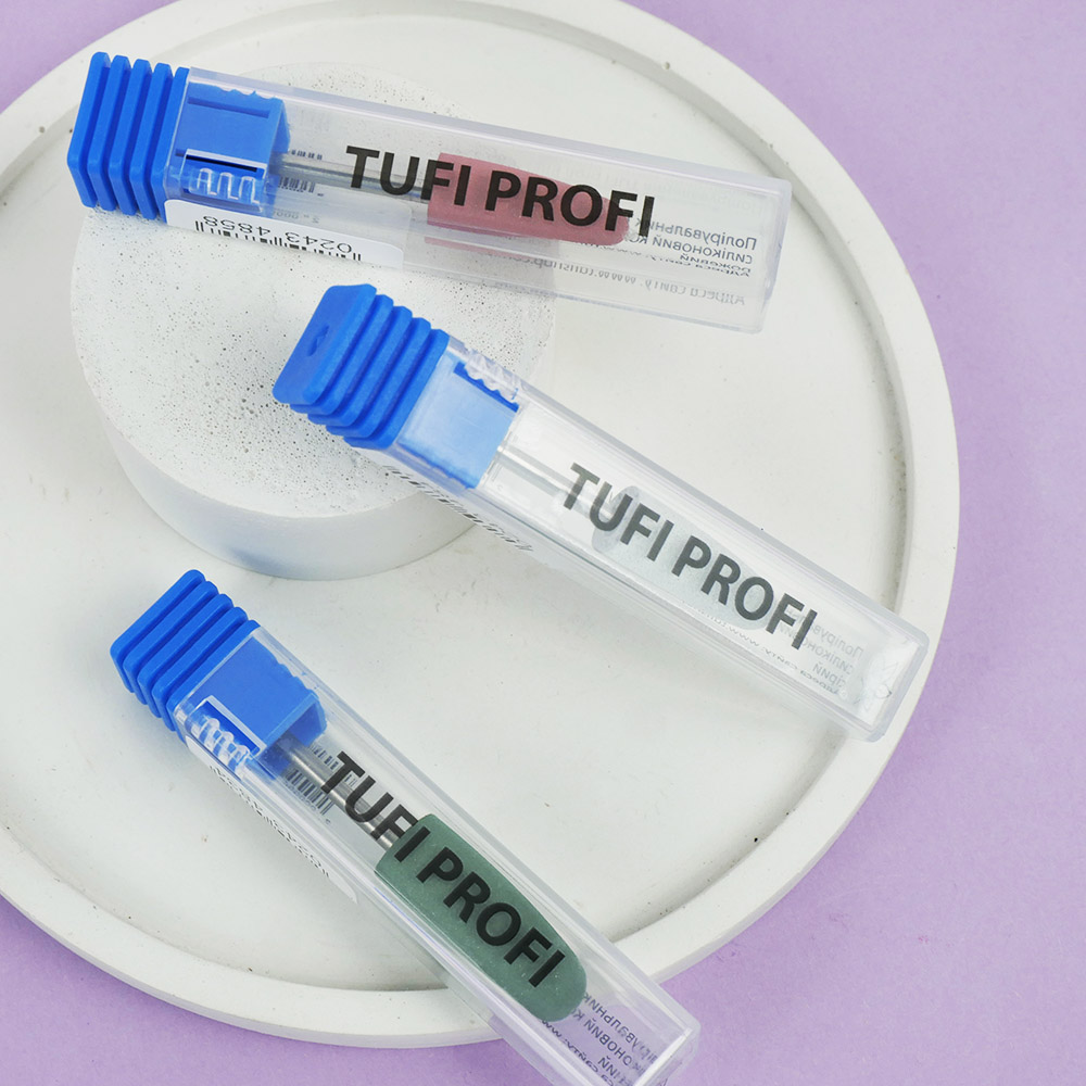 Полировщик TUFI profi Силиконовый Конус Большой Закруглённый 610G Зелёный (0243483)