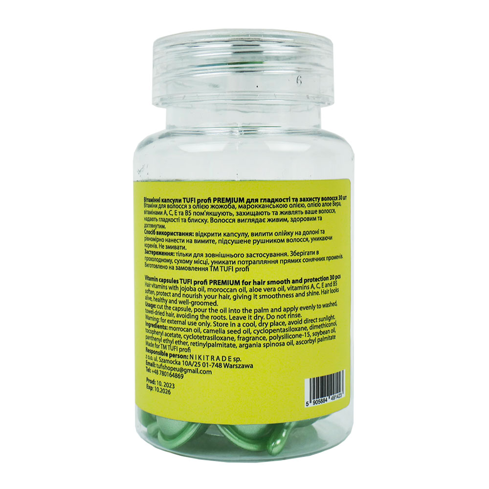 Vitamin capsules TUFI profi PREMIUM for smoothness and protection of hair 30 pcs.