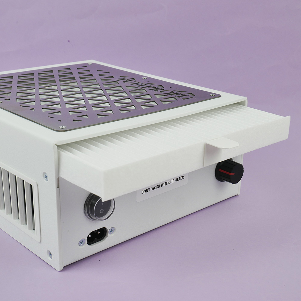 Manicure hood TUFI profi PREMIUM ND900FC desktop with filter and metal grid white 95 W (0306921)