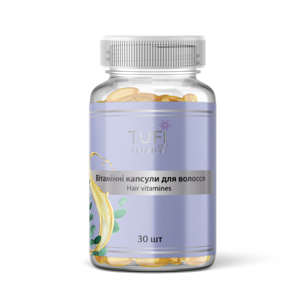 Vitamin capsules TUFI profi PREMIUM for hair smoothness, shine and hydration 30 pcs (0244120)