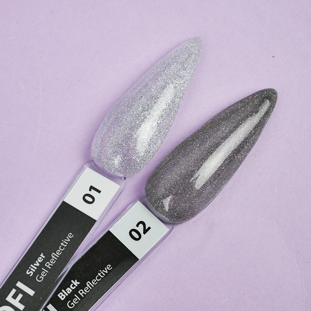 Гель для наращивания TUFI profi REFLECTIVE GEL 01 Серебряный Отблеск 5 г (0308083)