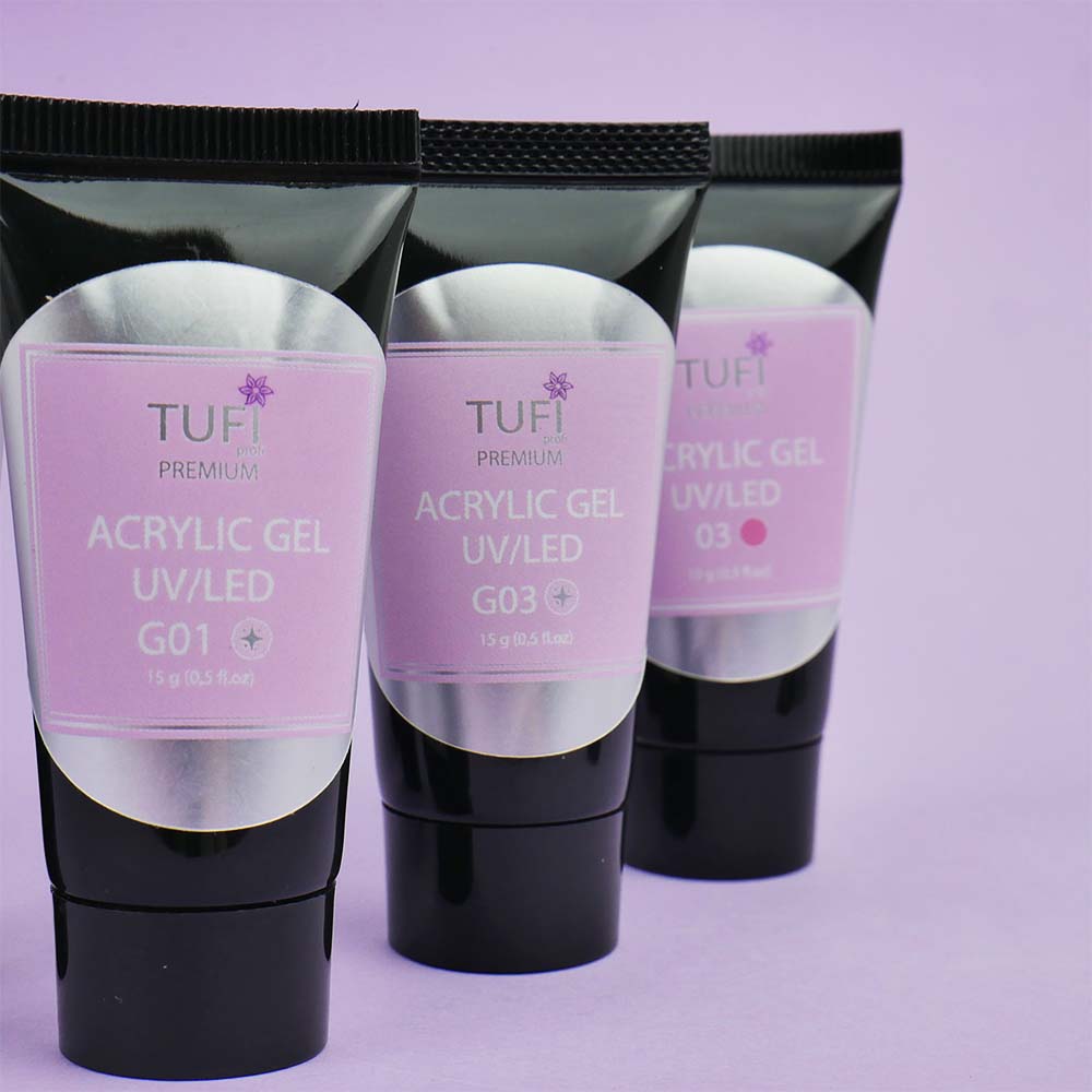 Акригель TUFI profi PREMIUM 01 Белый Снег 15 г (0098908)