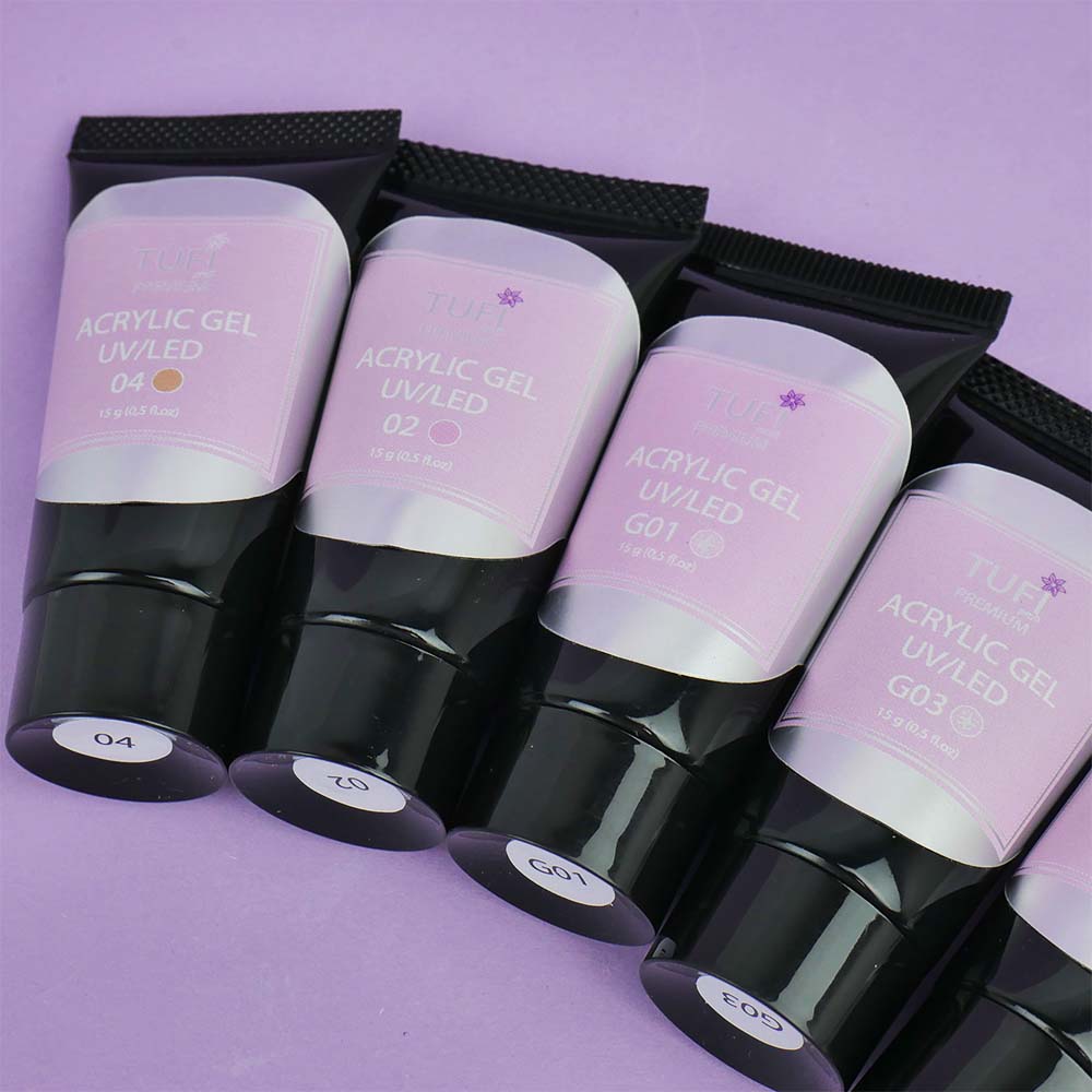 Acrylic gel TUFI profi  PREMIUM  04  Cappuccino foam15 g (0098911)