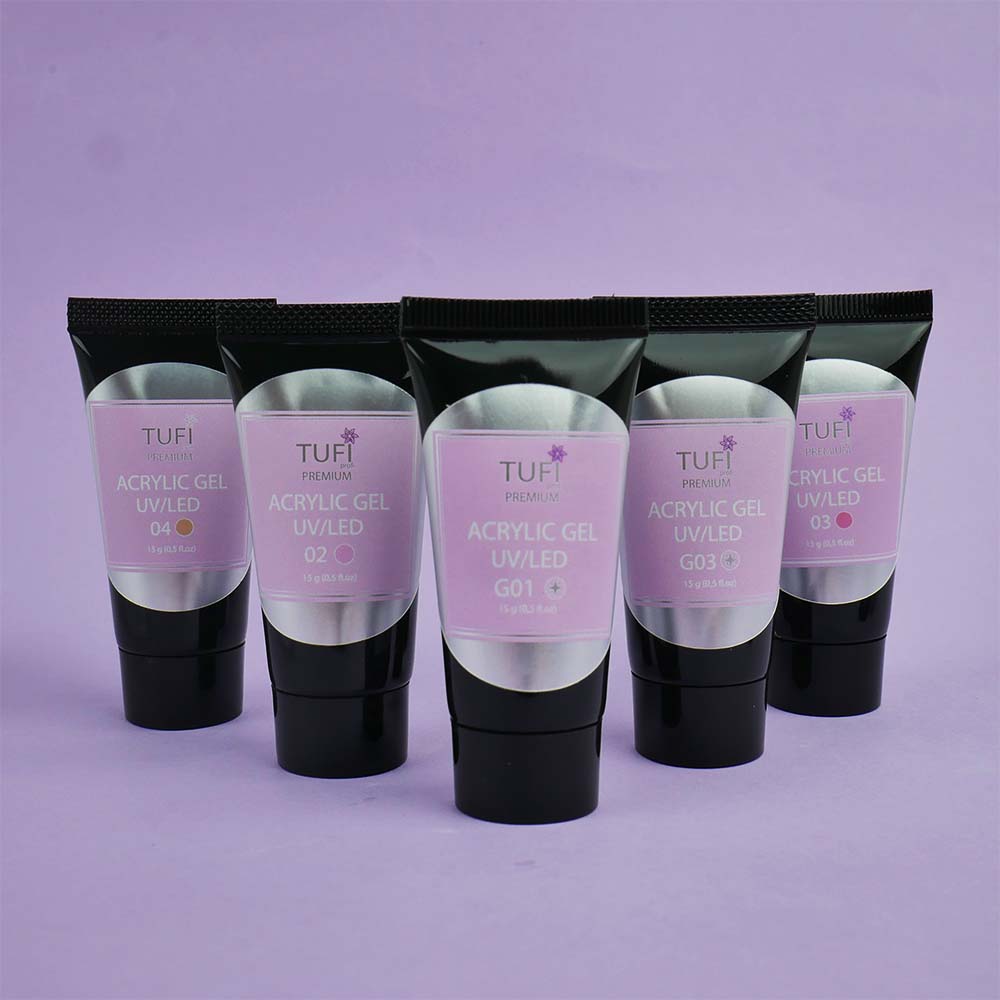 Acrylic gel TUFI profi  PREMIUM  04  Cappuccino foam15 g (0098911)