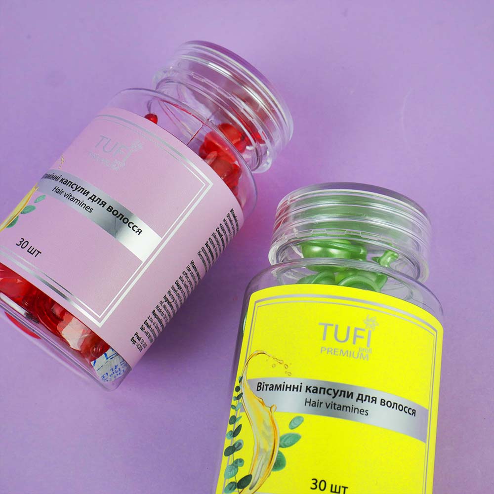 Vitamin capsules TUFI profi PREMIUM for smoothness and protection of hair 30 pcs.