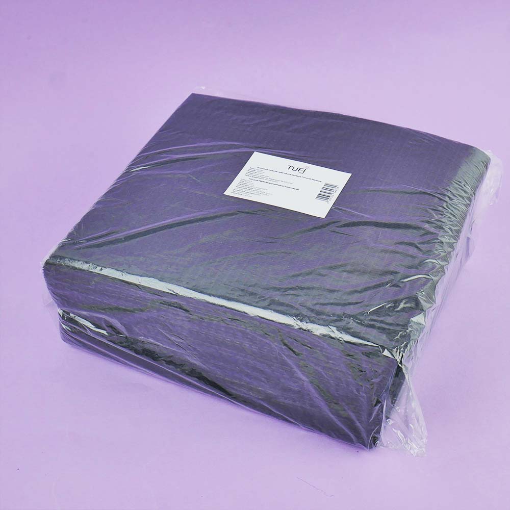 Disposable paper mats TUFI profi PREMIUM black 40х32 сm 50 pcs (0104202)
