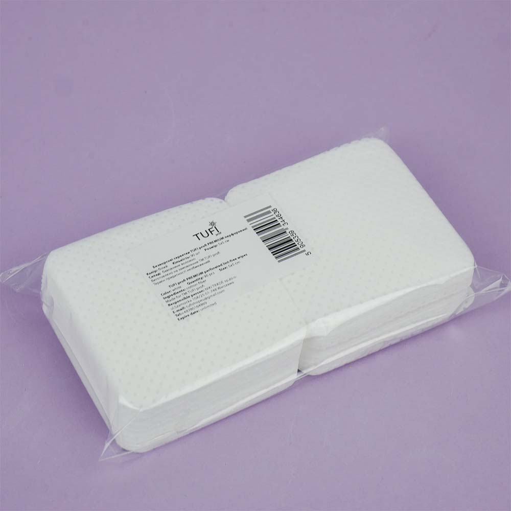 Безворсовые салфетки TUFI profi Перфорированные 5x5 см 90 шт (0104168)