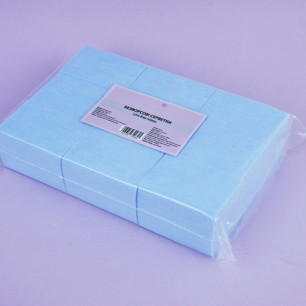 Lint-free napkins TUFI Profi PREMIUM blue 4х6 сm 540 pcs (0104419)