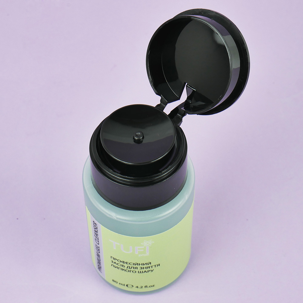 Рідина для видалення липкого шару TUFI profi Gel Cleanser з помпою 80 мл (0311353)