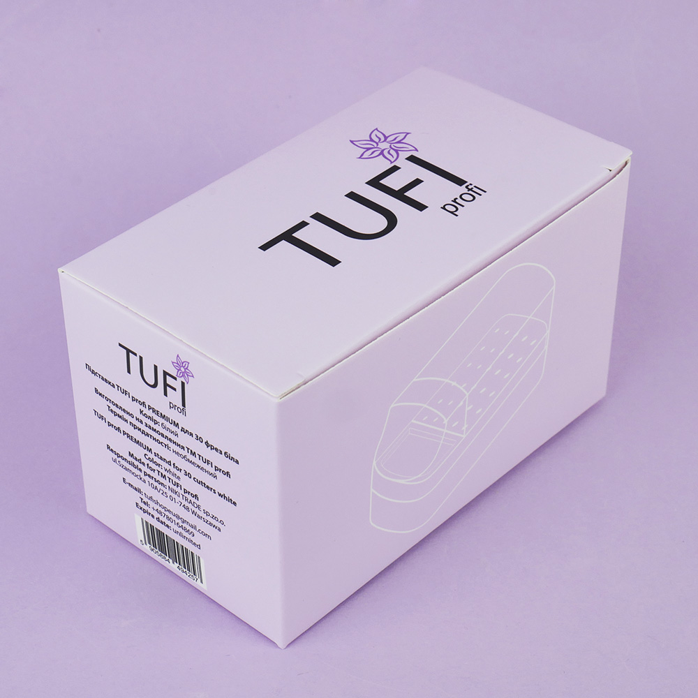 Подставка TUFI profi PREMIUM для 30 фрез белая (0315140)