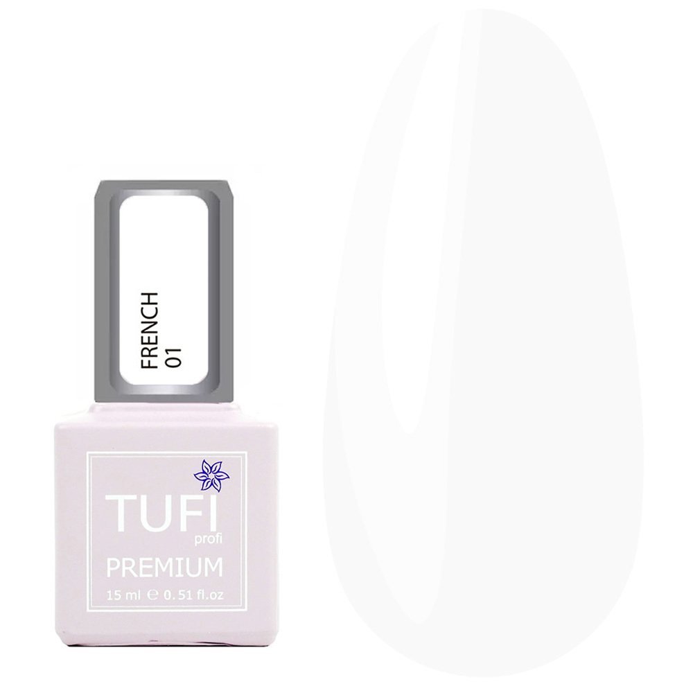 Гель-лак TUFI profi PREMIUM French 01 белый 15мл (0318197)