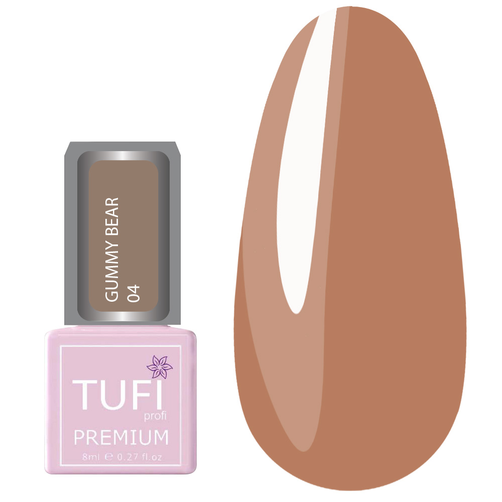 Gel polish TUFI profi PREMIUM Gummy Bear 04 Roasted Almond 8 ml (0318255)