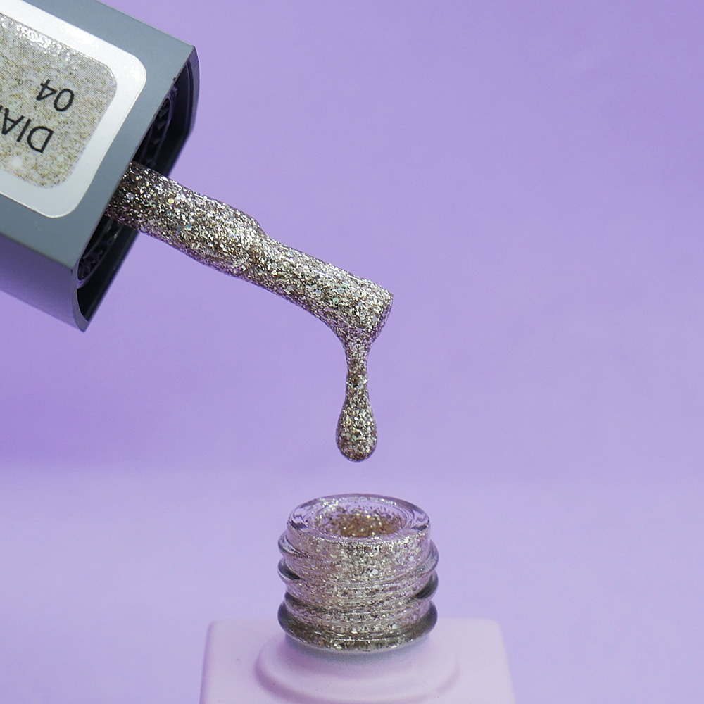Гель-лак TUFI profi DIAMOND 04 Бронзовый брокат 8 мл (0103035)