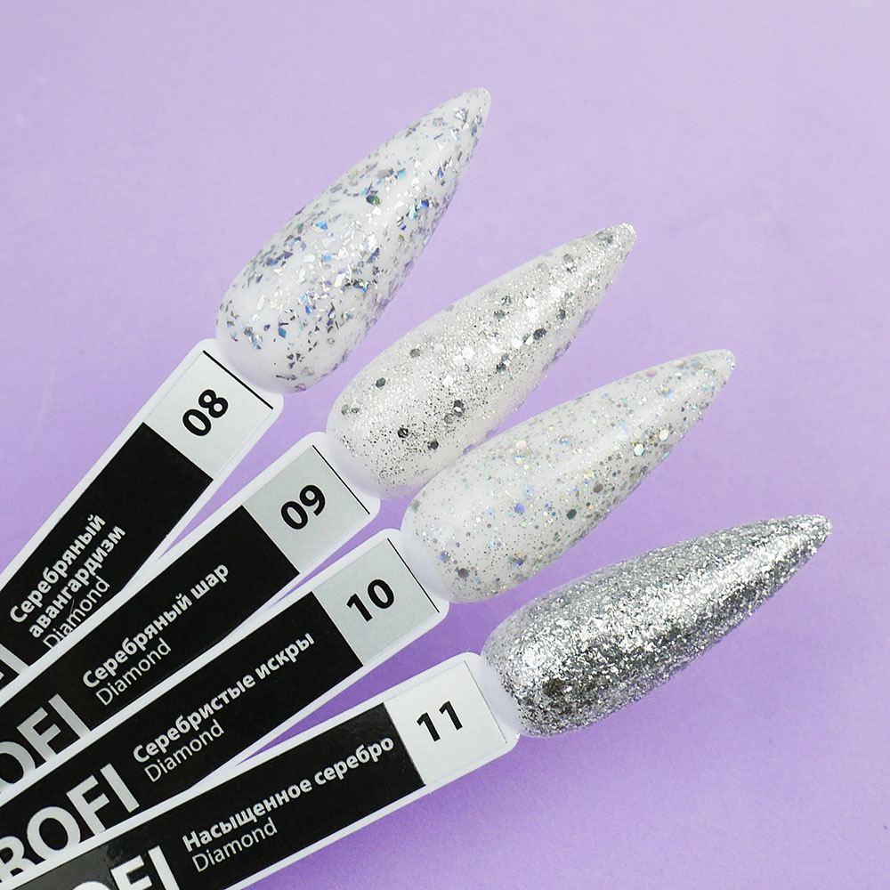 Гель-лак TUFI profi DIAMOND 11 Насыщенное серебро 8 мл (0103051)