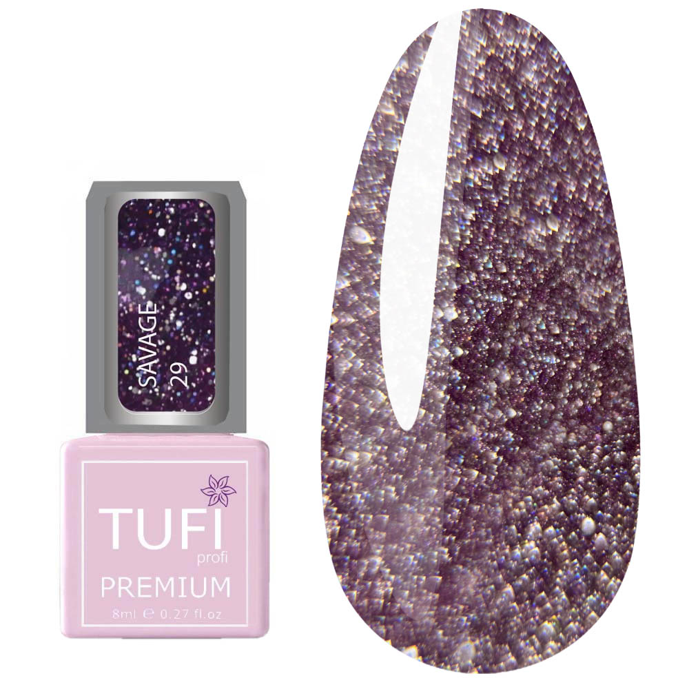 Gel polish TUFI profi PREMIUM Savage 29 reflective New York 8 ml (0227082)