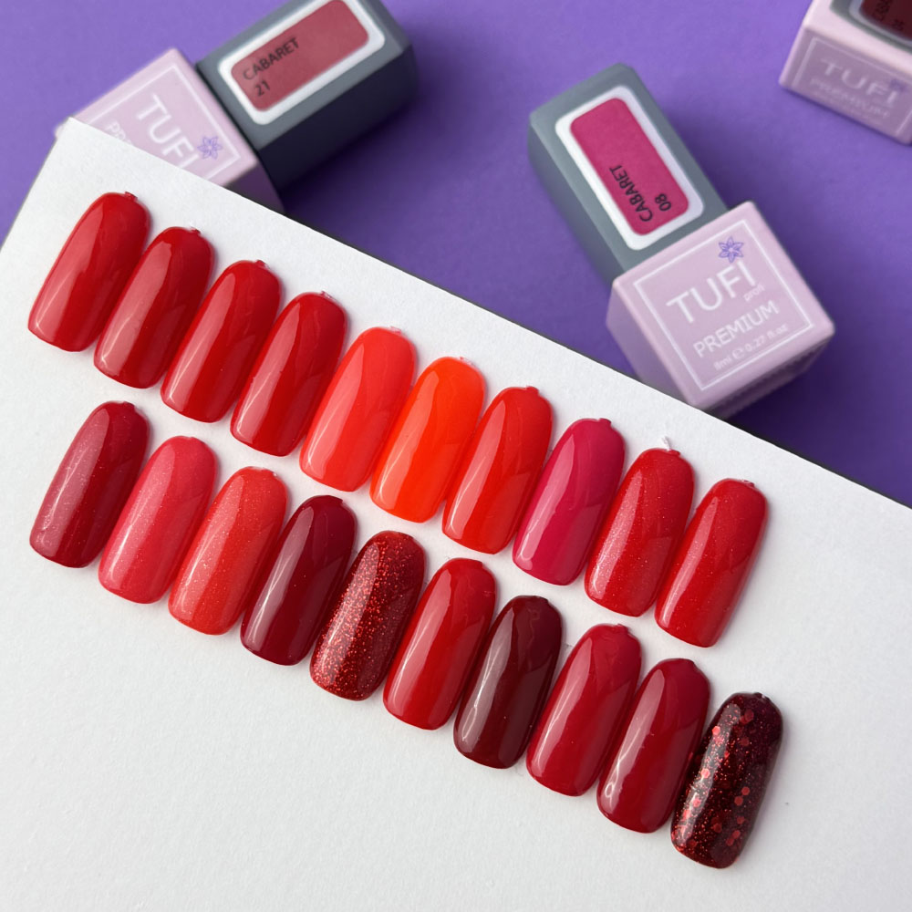 Gel polish TUFI profi  PREMIUM Cabaret  19 Flame 8ml (0102574)