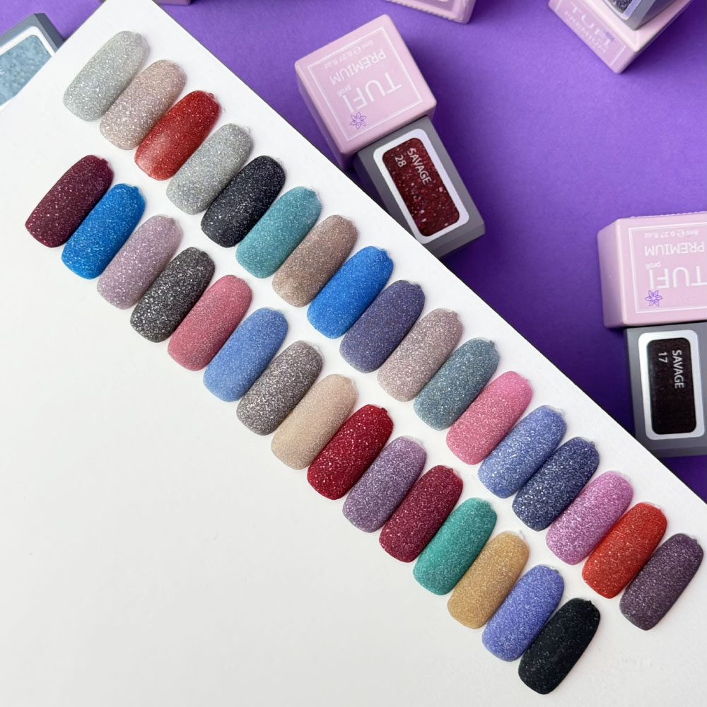 Gel polish TUFI profi  PREMIUM  SAVAGE 004 Gray ermine  8 ml (0100524)