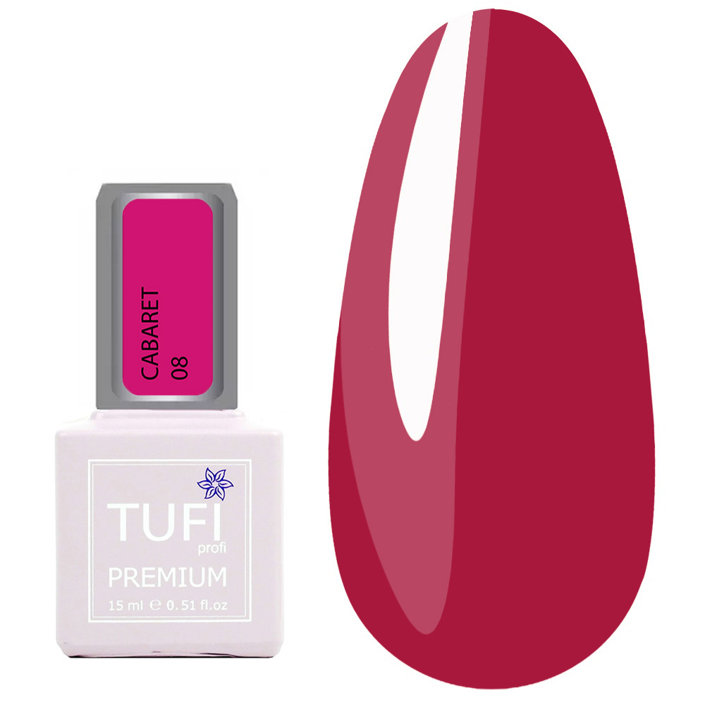 Гель-лак TUFI profi CABARET 08 Малиновий 15 мл (0321346)