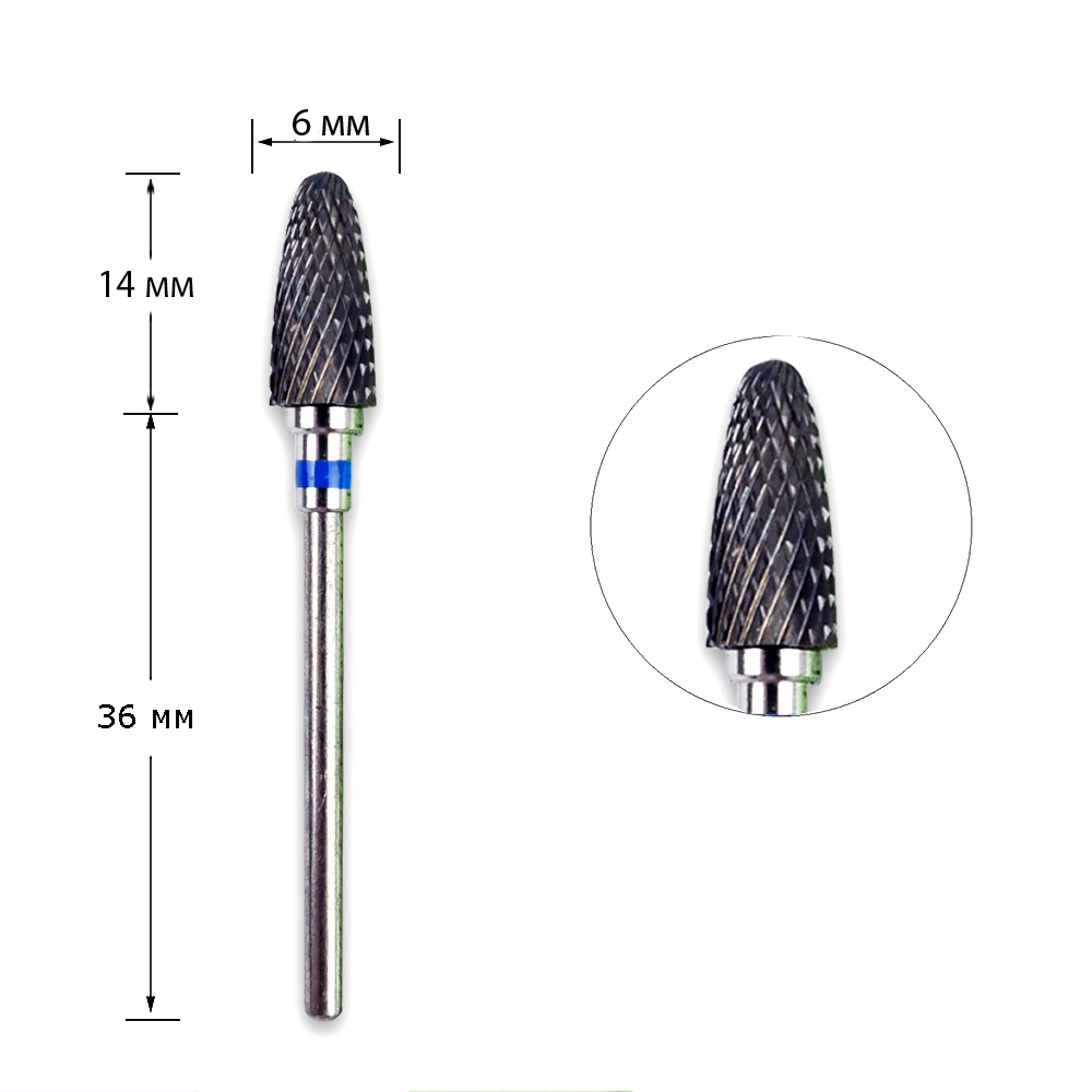 Cutter for manicure TUFI profi PREMIUM carbide corn 092 02 blue