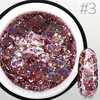 Гель Saga professional GALAXY glitter №03 прозрачный с персиково-розовыми блестками 8 мл  (2000994383576) - Фото №3