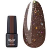 Гель-лак BABY MOON Dance Diamond №014 темный бежевый с разноцветным глиттером 6 мл (5908254001673) - Фото №1
