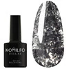 Гель-лак KOMILFO Liquid Glam Gel №LLG001 серебро с блестками 8 мл (626001) - Фото №1