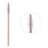 Щеточка для бровей и ресниц Bamboo Brush бамбуковая розовая 10 шт - Фото №1